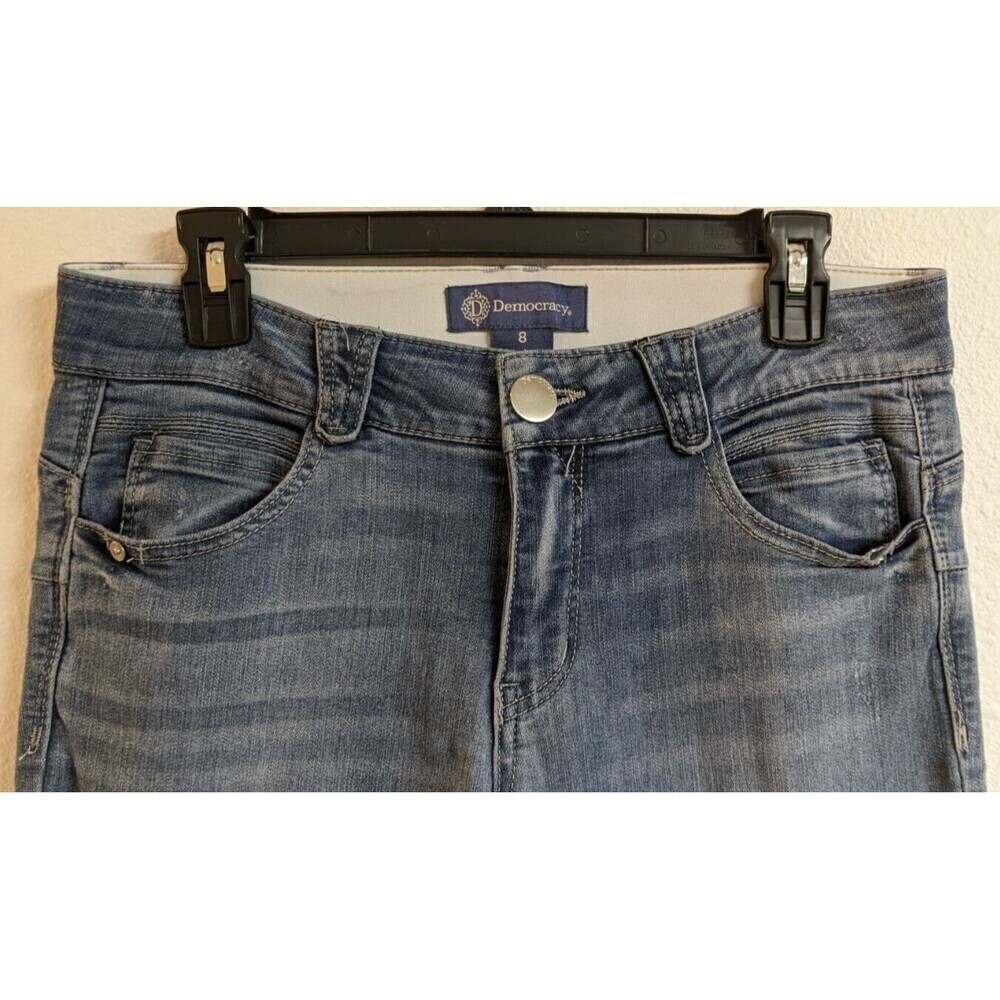 Women's DEMOCRACY Ab Solution Light Blue Ankle Skimmer Jeans Size 8 - Picture 2 of 9